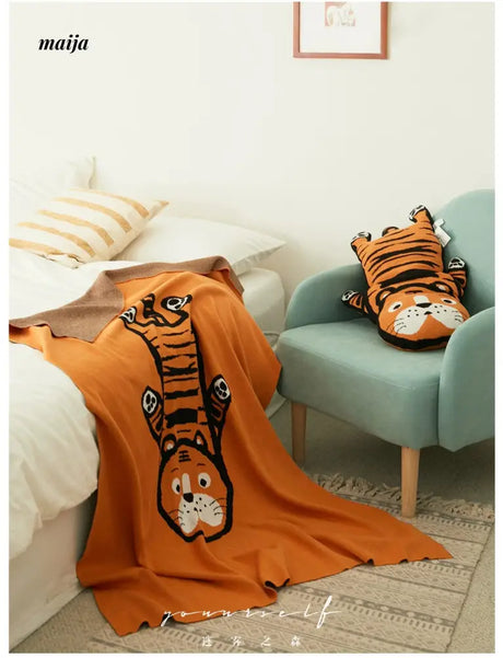 MISTYWOOD Cute Tiger Pillow for Living Room from MISTYWOOD