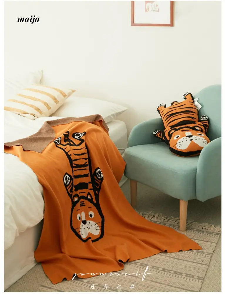 MISTYWOOD Cute Tiger Pillow for Living Room from MISTYWOOD