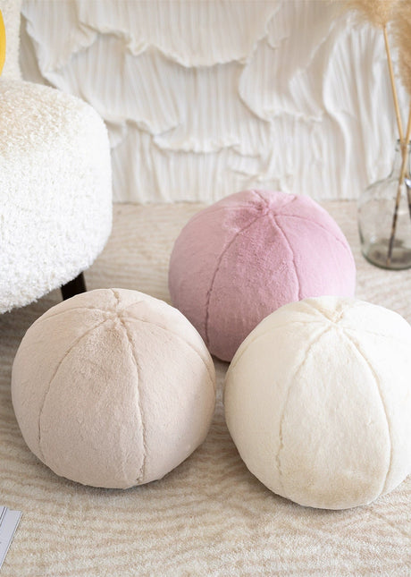 MISTYWOOD Yellow Plush Circular Decorative Pillow from MISTYWOOD