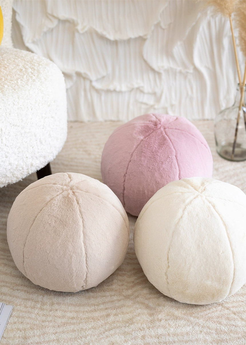MISTYWOOD Yellow Plush Circular Decorative Pillow from MISTYWOOD