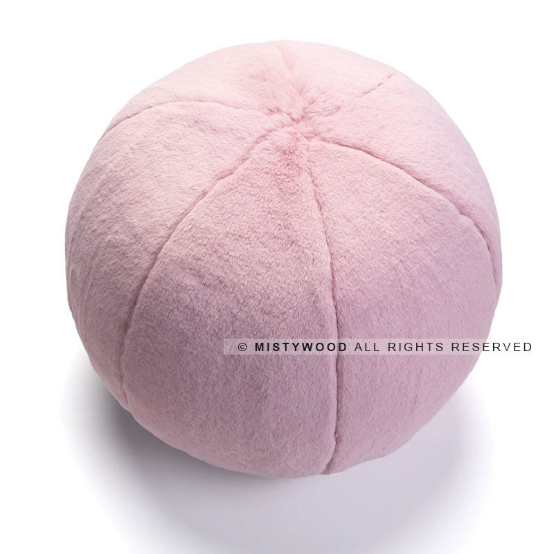 MISTYWOOD Yellow Plush Circular Decorative Pillow from MISTYWOOD