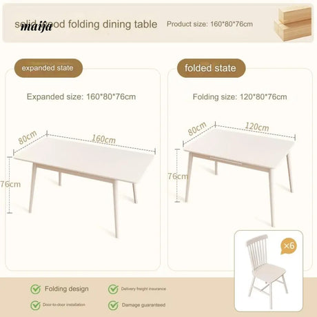 FUYUKI Extendable Dining Table from FUYUKI