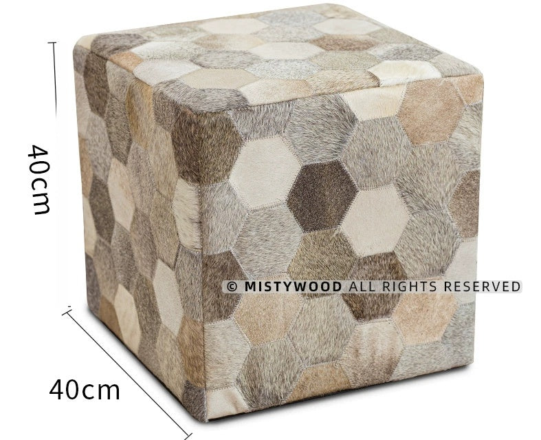 MISTYWOOD Hexagonal Cow Silk Makeup Stool from MISTYWOOD