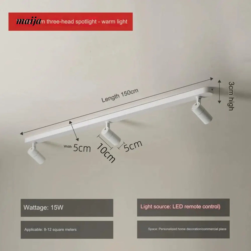 Toulon Long Bar LED Ceiling Light from maija