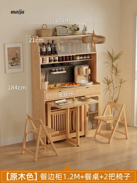 FUYUKI San Diego Retractable Dining Table and Cabinet from FUYUKI