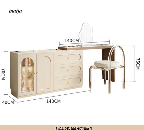 MEIHOUSE French Cream Dressing Table Modern Desk Chest Bedroom from MEIHOUSE