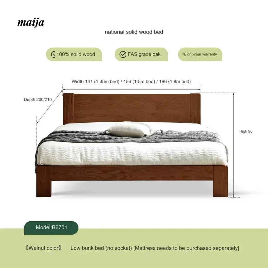 GENJI Hobart Solid Wood Bed from GENJI