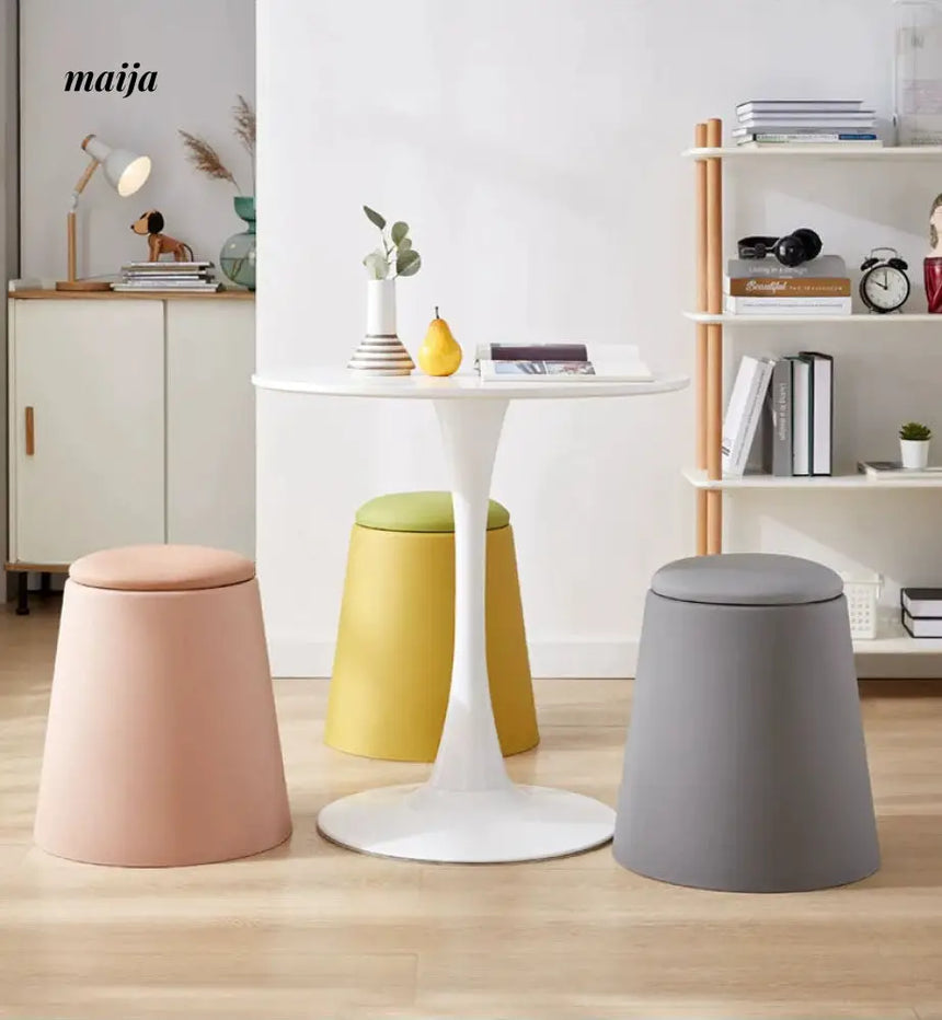 Stackable Round Stool (set of 2) from maija