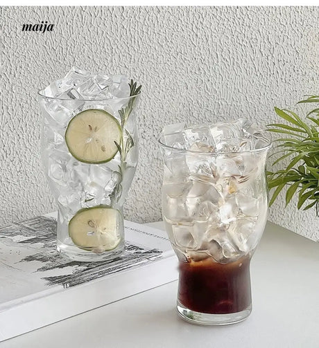 BANKE Large Capacity Transparent Glass Ice Coffee Cup from BANKE