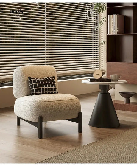 SMALL HIBISCUS Cream Lambskin Leisure Chair from SMALL HIBISCUS
