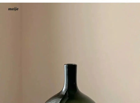 GUIFOU Narrow Mouth Green Glass Vase from GUIFOU