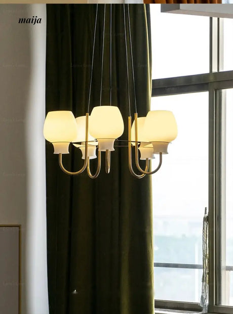 LYNN Japanese Glossy Retro Ceiling Lamp from Lynn's Lamp