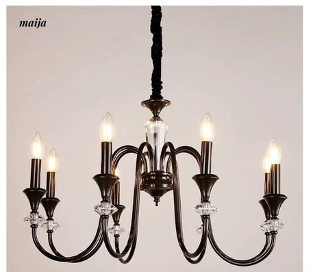NANCY All-Copper French Retro Crystal Living Room Lamp from NANCY