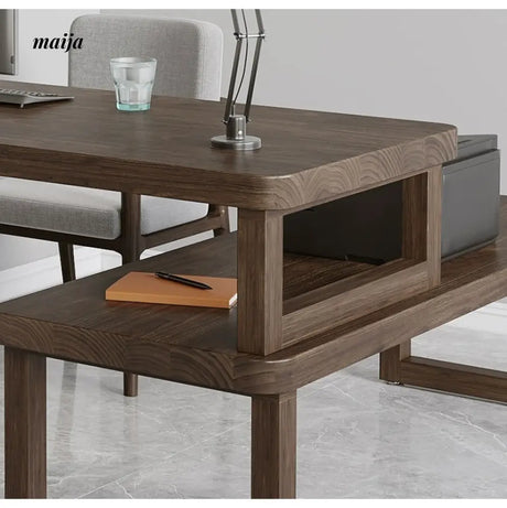 SUNX Nordic Solid Wood Corner Desk from SUNX