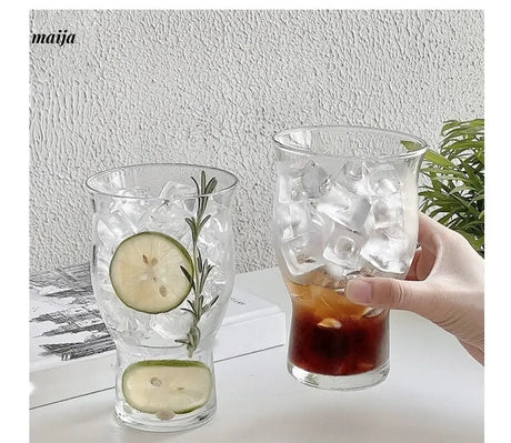 BANKE Large Capacity Transparent Glass Ice Coffee Cup from BANKE