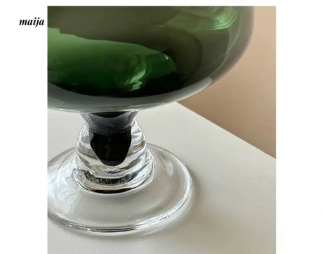 GUIFOU Narrow Mouth Green Glass Vase from GUIFOU