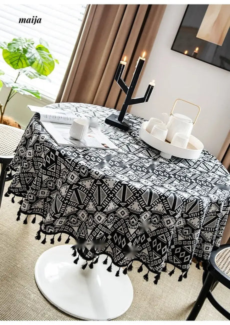 MAN YUE HOME Retro Tablecloth for American and Japanese Inspired Spaces from MAN YUE HOME