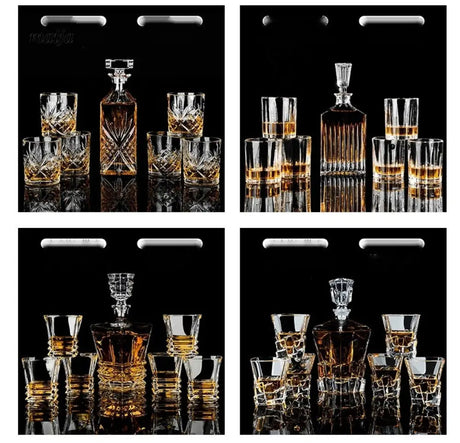 Glacial Whiskey Decanter and Glass Set from KEYHUAN
