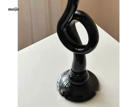 GUIFOU Retro Black Glass Candlestick from GUIFOU