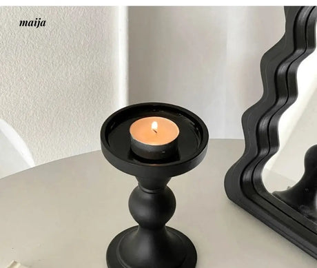 BANKE Retro Black Glossy Candle Decorations from BANKE