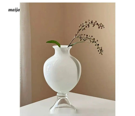 GUIFOU White Glazed Big Belly Vase from GUIFOU