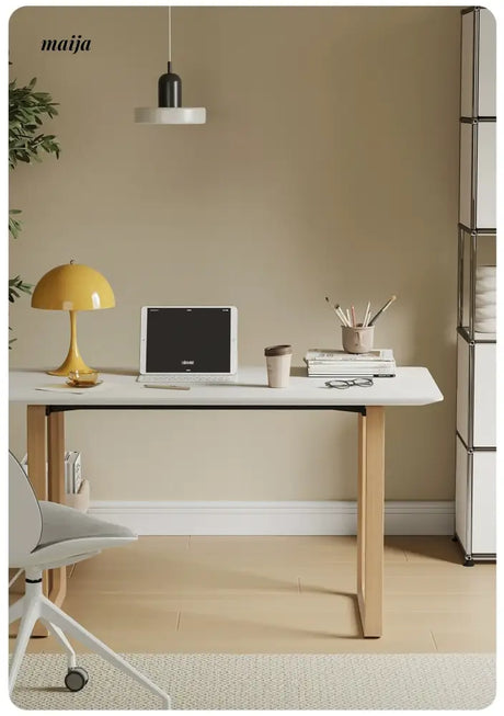 LOWERLEFT Japanese Bedroom End of Bed Computer Desk from Lower Left