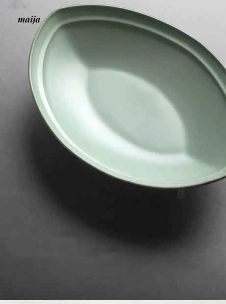 JOTO Japanese Retro Ceramic Dish Daily Steamed Fish Plate from JOTO