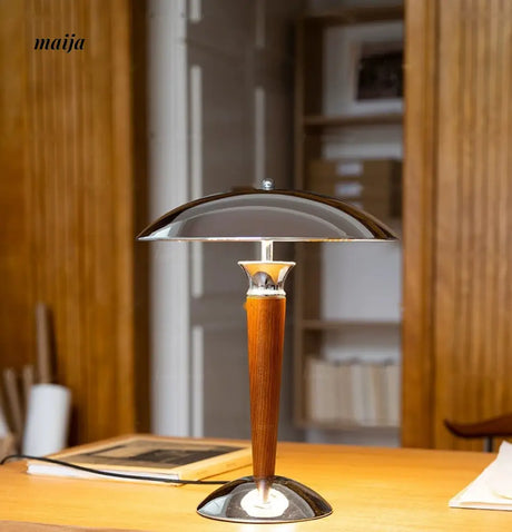 LYNN Retro Solid Wood Table Lamp from Lynn's Lamp