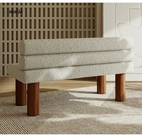 SMALL HIBISCUS Solid Wood Bench Shoe Rack from SMALL HIBISCUS