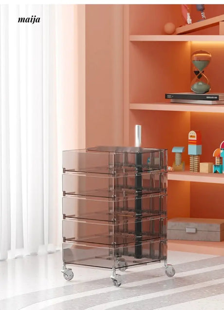 LOWERLEFT Rotating Acrylic Bedside Table from Lower Left