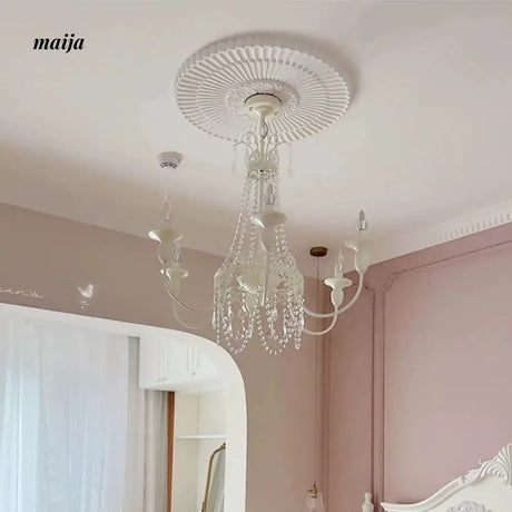 NANCY French Cream Style Crystal Chandelier from NANCY