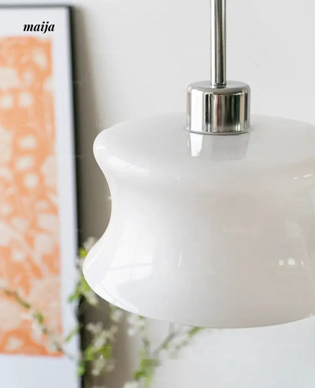 LYNN White Glossy Scandinavian Ceiling Lamp from Lynn's Lamp