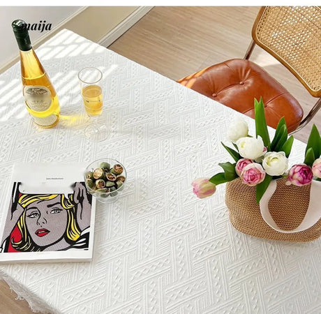 MAN YUE HOME Lace Tablecloth for French INS Style Dining Spaces from MAN YUE HOME