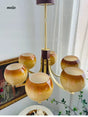 NANCY French Copper Walnut Chandelier Art Design from NANCY