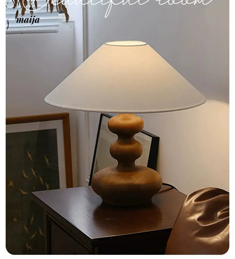 NANCY Solid Wood Table Lamp Wabi-Sabi Style from NANCY