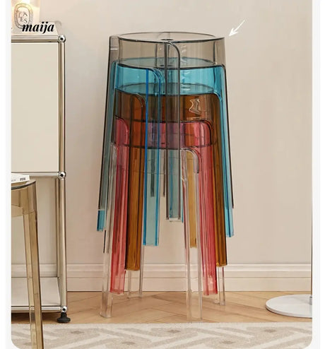 LOWERLEFT Transparent Low Plastic Stool from Lower Left