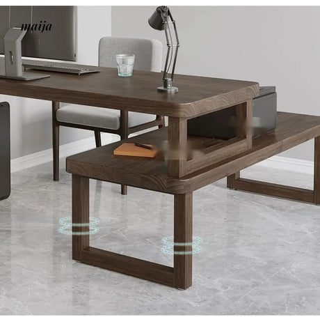 SUNX Nordic Solid Wood Corner Desk from SUNX