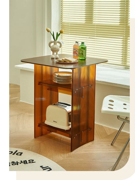 LAZYSPACE Chloe Acrylic Storage Desk from LAZYSPACE