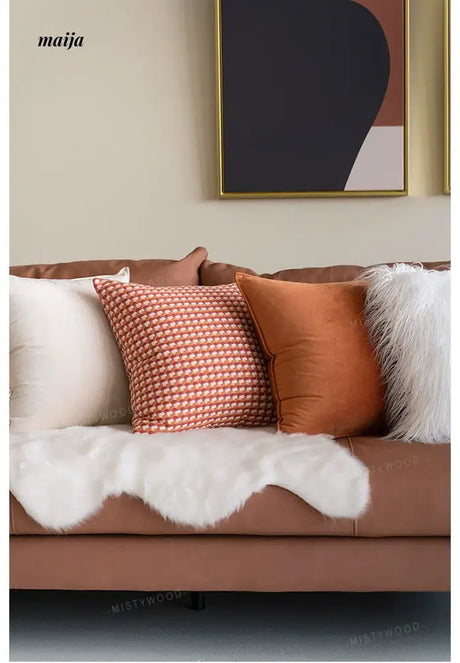 MISTYWOOD Orange Rectangular Sofa Pillow from MISTYWOOD