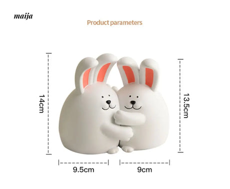 Hugging Rabbits Bookends from maija