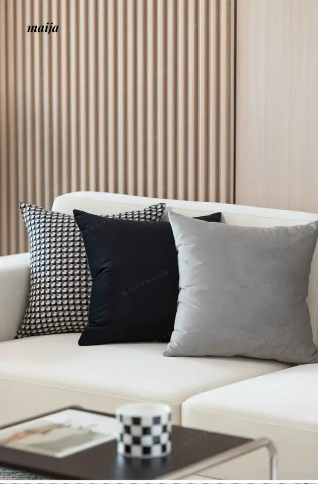MISTYWOOD Black Velvet Cushion from maija