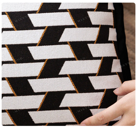 MISTYWOOD Black and White Abstract Pillow from MISTYWOOD