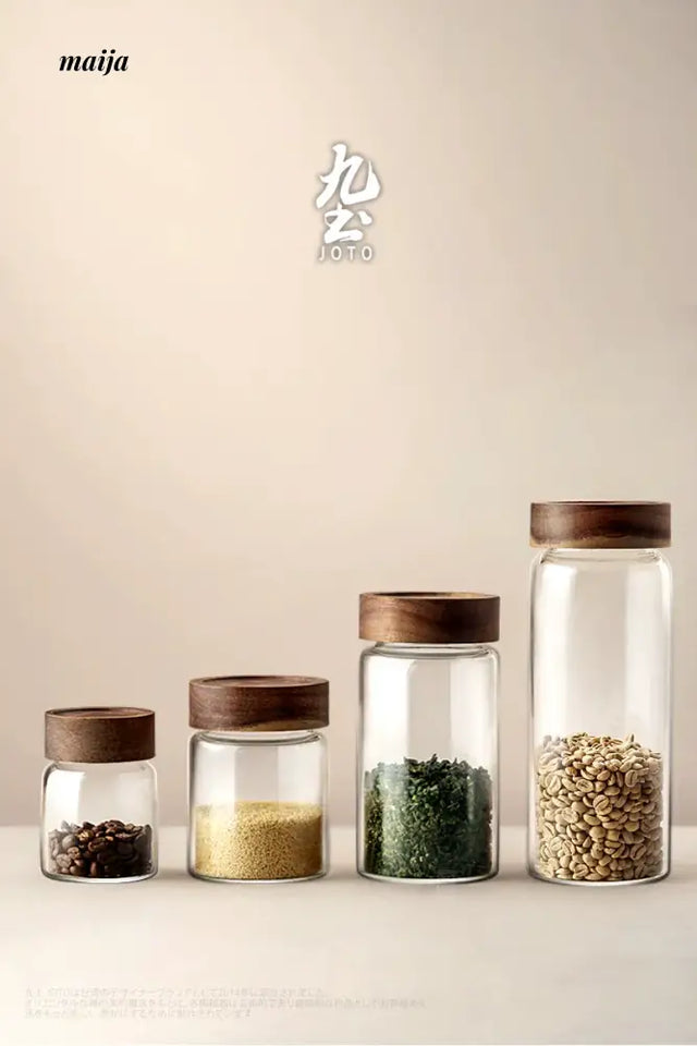 JOTO Eleven Color Glass Storage Tank Solid Wood Lid from MOSE