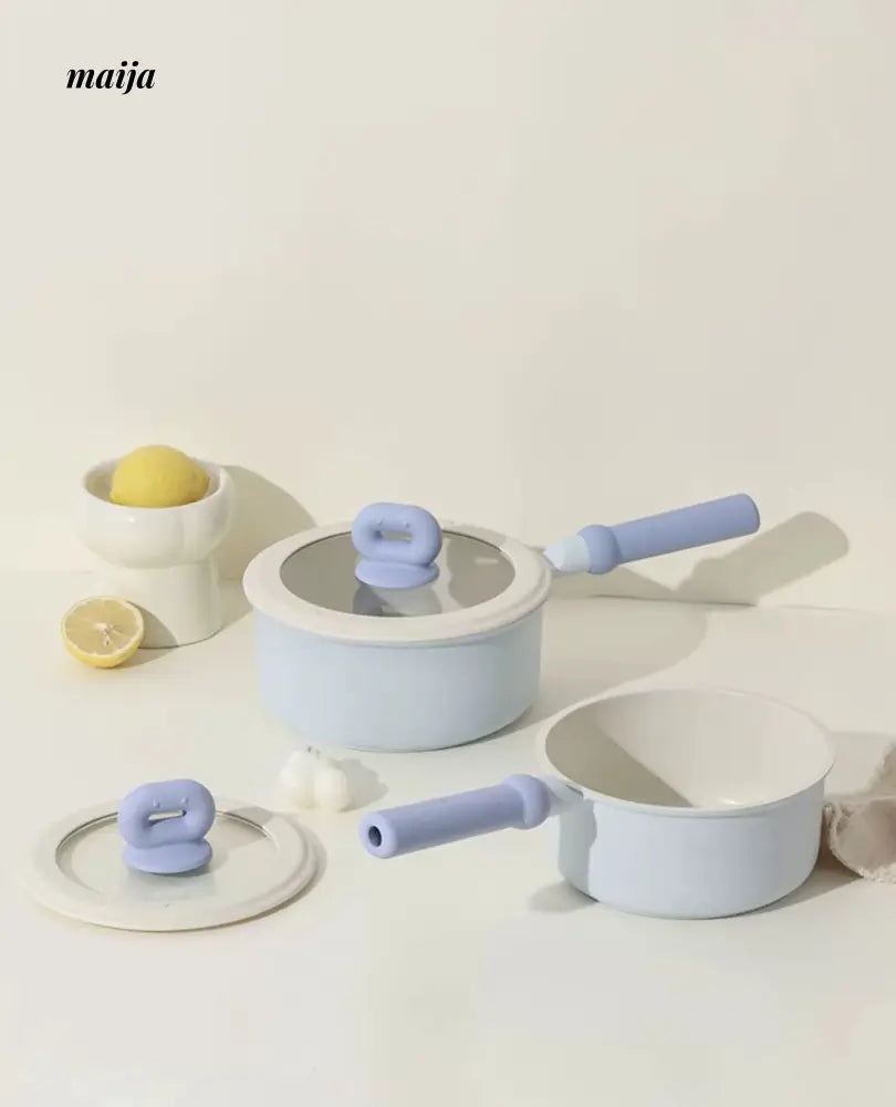 Pastel Blue Milk Steam Pot from CAROTE