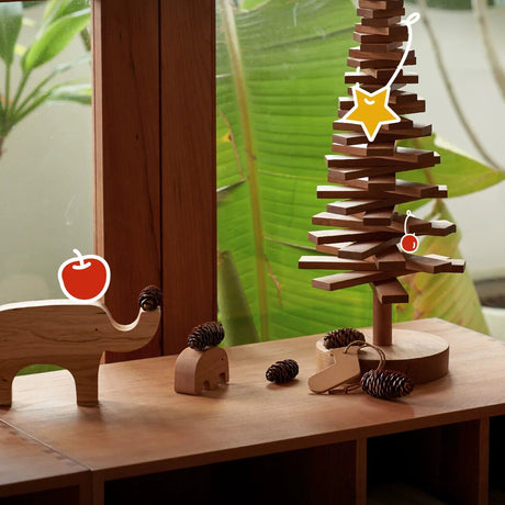 MUMO Hazel Solid Wood Christmas Tree Decor from MUMO