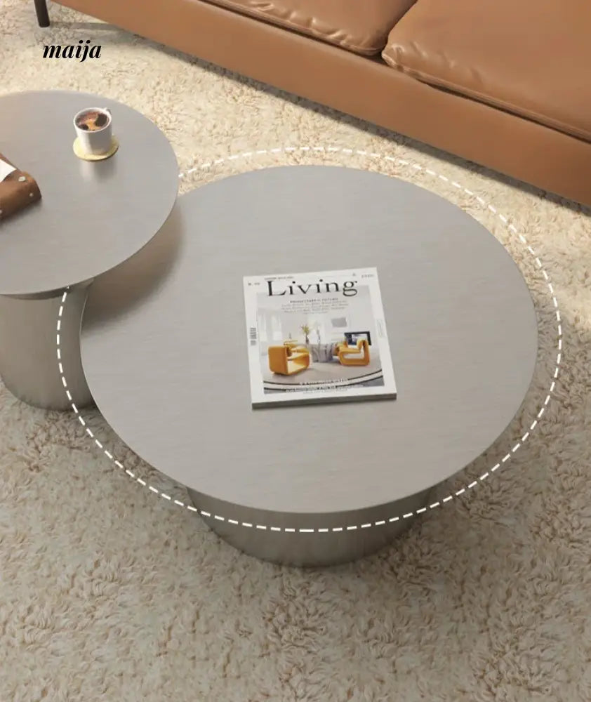 Brushed Stainless Steel Coffee Table