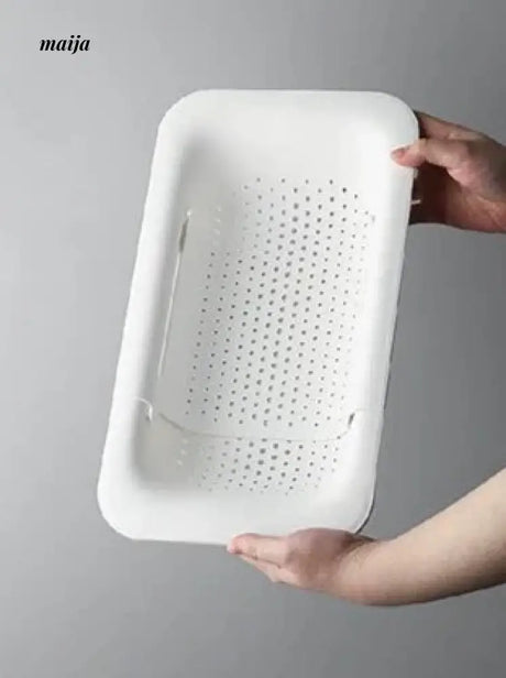 LIVETAI Adjustable Folding Plastic Basin Drain Basket from maija