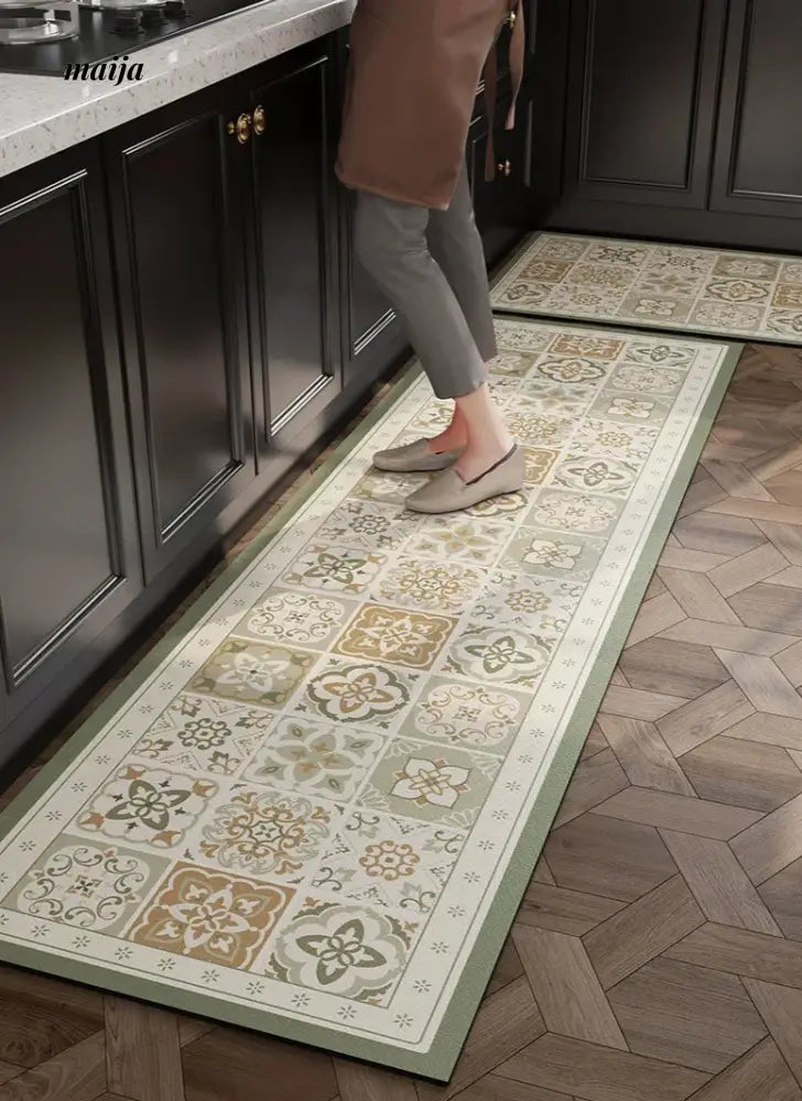 AOJU French Baroque Design Nonslip Kitchen Mat