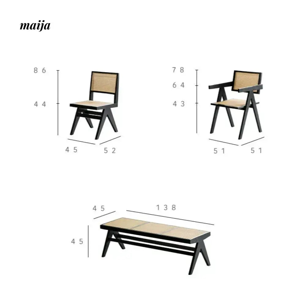 JUWU Caldwell Solid Wood Dining Seating from maija