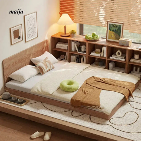 Japanese Tatami Solid Wood Platform Bed from AI